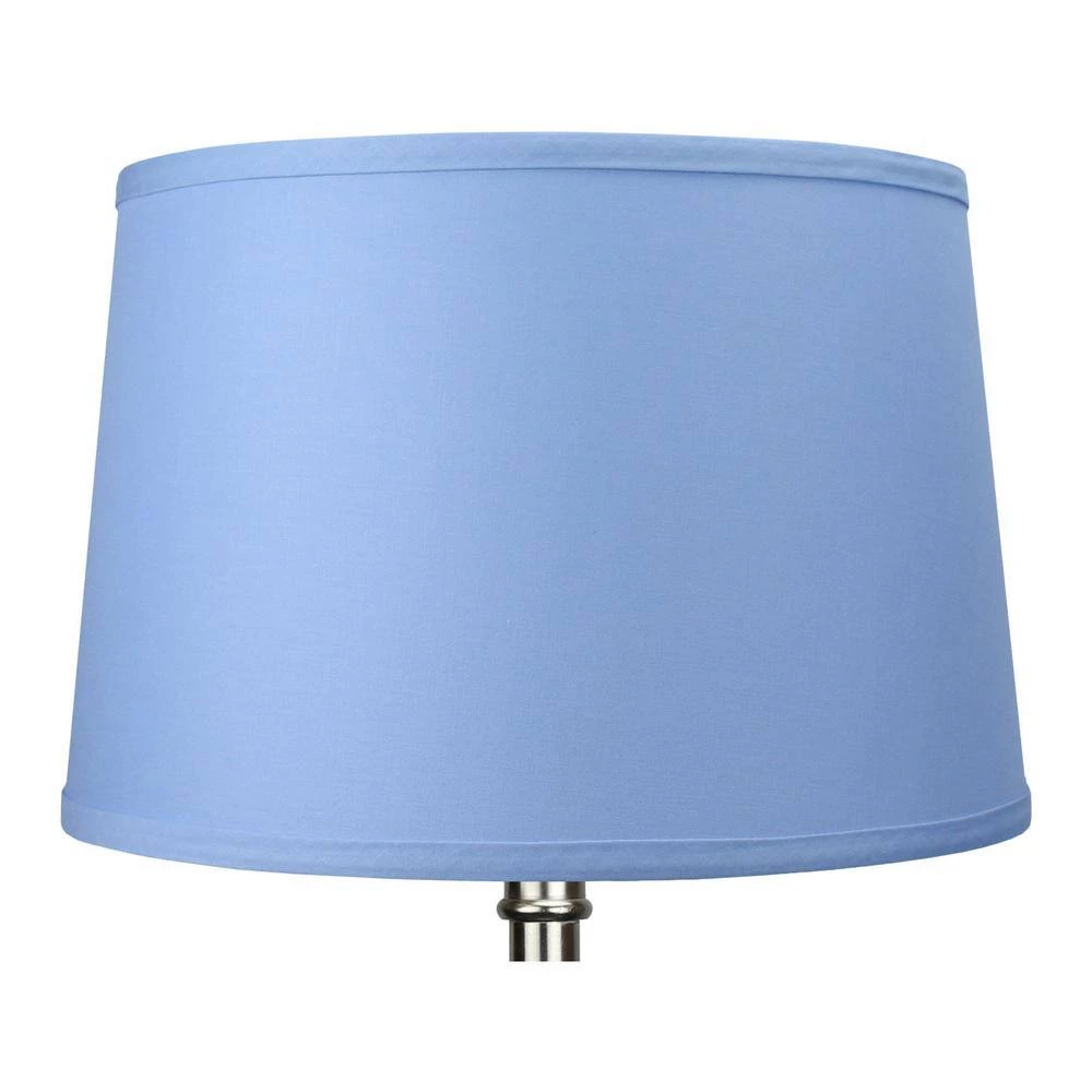 Fenchel Shades 13 in. Top Diameter x 15 in. Bottom Diameter x 10 in. Slant, Empire Lamp Shade - Linen Periwinkle by FenchelShades.com 4 Fenchel Shades 13 in. Top Diameter x 15 in. Bottom Diameter x 10 in. Slant, Empire Lamp Shade - Linen Periwinkle by FenchelShades.com - Image 2