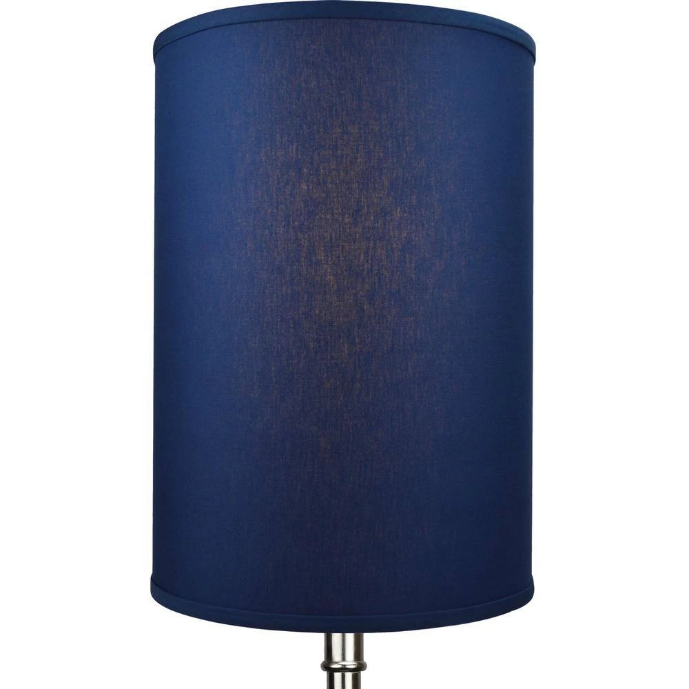 14 in. Top Diameter x 14 in. Bottom Diameter x 20 in. Height Linen Navy Blue Drum Lamp Shade by FenchelShades.com 5 14 in. Top Diameter x 14 in. Bottom Diameter x 20 in. Height Linen Navy Blue Drum Lamp Shade by FenchelShades.com - Image 3