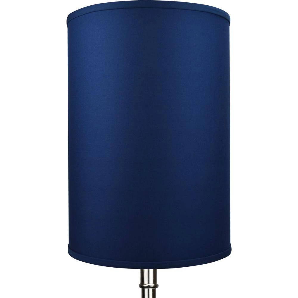 14 in. Top Diameter x 14 in. Bottom Diameter x 20 in. Height Linen Navy Blue Drum Lamp Shade by FenchelShades.com 4 14 in. Top Diameter x 14 in. Bottom Diameter x 20 in. Height Linen Navy Blue Drum Lamp Shade by FenchelShades.com - Image 2