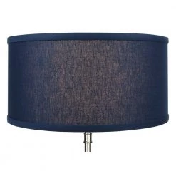 Fenchel Shades 14 in. Top Diameter x 14 in. Bottom Diameter x 7 in. Height, Drum Lamp Shade - Linen Navy Blue by FenchelShades.com 9 Fenchel Shades 14 in. Top Diameter x 14 in. Bottom Diameter x 7 in. Height, Drum Lamp Shade - Linen Navy Blue by FenchelShades.com -AMAX LIGHTING Shop blue nickel fenchelshades com lamp shades 14 14 7 w l nav 4f 1000