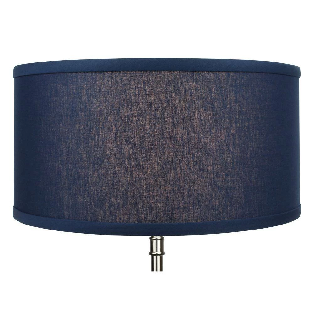 Fenchel Shades 14 in. Top Diameter x 14 in. Bottom Diameter x 7 in. Height, Drum Lamp Shade - Linen Navy Blue by FenchelShades.com 5 Fenchel Shades 14 in. Top Diameter x 14 in. Bottom Diameter x 7 in. Height, Drum Lamp Shade - Linen Navy Blue by FenchelShades.com - Image 3