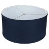Fenchel Shades 14 in. Top Diameter x 14 in. Bottom Diameter x 7 in. Height, Drum Lamp Shade - Linen Navy Blue by FenchelShades.com -AMAX LIGHTING Shop blue nickel fenchelshades com lamp shades 14 14 7 w l nav 64 1000