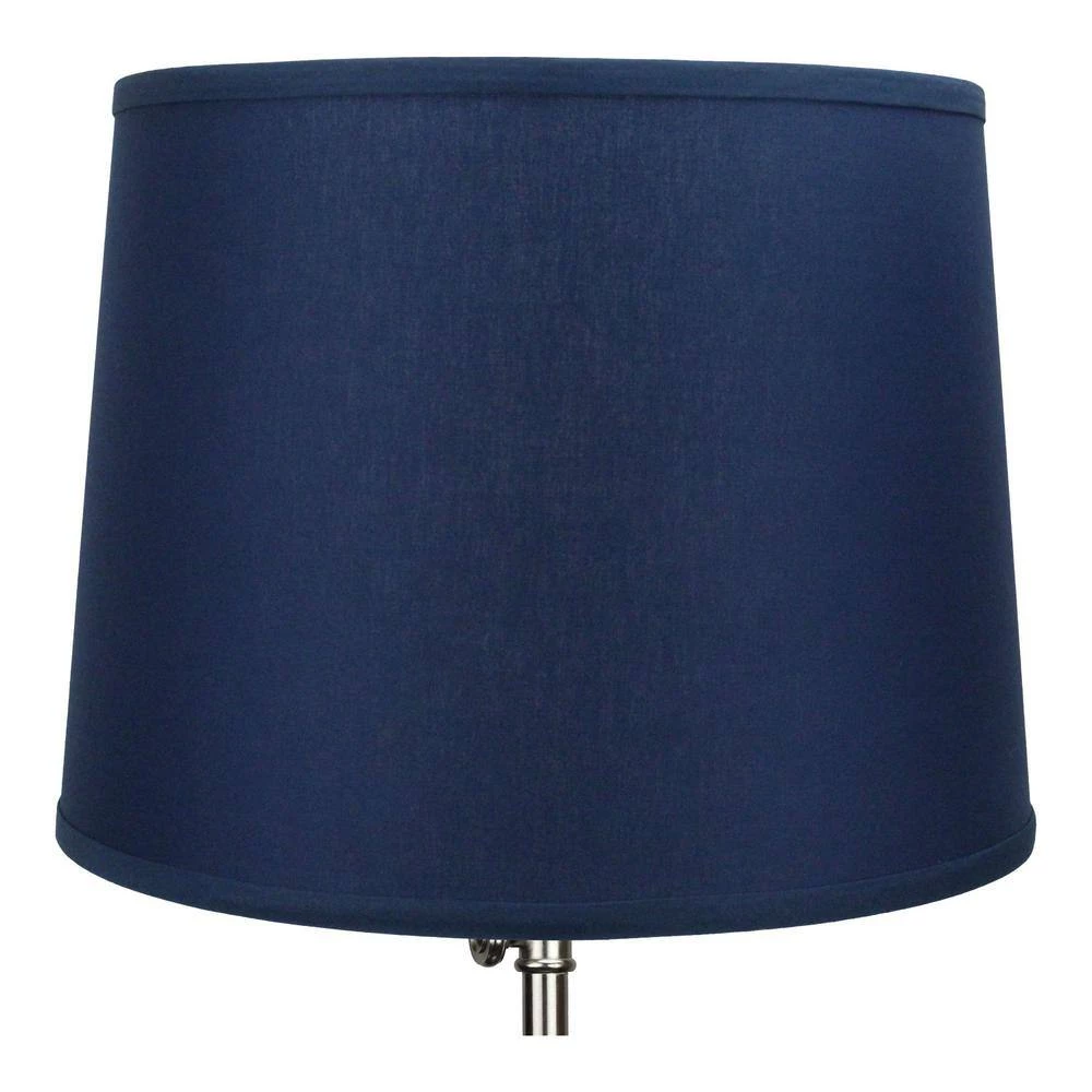 16 in. x 12 in. Linen Navy Blue Empire Lamp Shade by FenchelShades.com 4 16 in. x 12 in. Linen Navy Blue Empire Lamp Shade by FenchelShades.com - Image 2