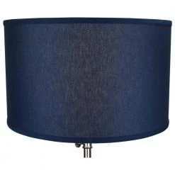 18 in. Top Diameter x 18 in. Bottom Diameter x 11 in. H Linen Navy Blue Drum Lamp Shade by FenchelShades.com -AMAX LIGHTING Shop blue nickel fenchelshades com lamp shades 18 18 11 w l nav 4f 1000