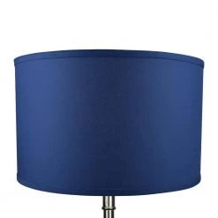 18 in. Top Diameter x 18 in. Bottom Diameter x 11 in. H Linen Prussian Drum Lamp Shade by FenchelShades.com -AMAX LIGHTING Shop blue nickel fenchelshades com lamp shades 18 18 11 w l pru 4f 1000