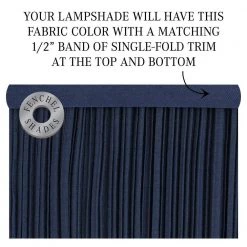 Fenchel Shades 18 in. Top Diameter x 18 in. Bottom Diameter x 12 in. Height Drum Lamp Shade - Pleated Mushroom Navy Blue by FenchelShades.com -AMAX LIGHTING Shop blue nickel fenchelshades com lamp shades 18 18 12 w pm nav 44 1000