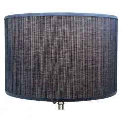 Fenchel Shades 18 in. Top Diameter x 18 in. Bottom Diameter x 12 in. Height Drum Lamp Shade - Pleated Mushroom Navy Blue by FenchelShades.com -AMAX LIGHTING Shop blue nickel fenchelshades com lamp shades 18 18 12 w pm nav 4f 1000