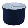 Fenchel Shades 18 in. Top Diameter x 18 in. Bottom Diameter x 12 in. Height Drum Lamp Shade - Pleated Mushroom Navy Blue by FenchelShades.com
