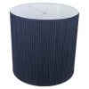 Fenchel Shades 18 in. Top Diameter x 18 in. Bottom Diameter x 18 in. Height Drum Lamp Shade - Pleated Mushroom Navy Blue by FenchelShades.com -AMAX LIGHTING Shop blue nickel fenchelshades com lamp shades 18 18 18 w pm nav 64 1000