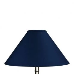 18 in. W x 9 in. H Navy Blue/Nickel Hardware Coolie Lamp Shade by FenchelShades.com -AMAX LIGHTING Shop blue nickel fenchelshades com lamp shades 5 18 11 w l nav c3 1000