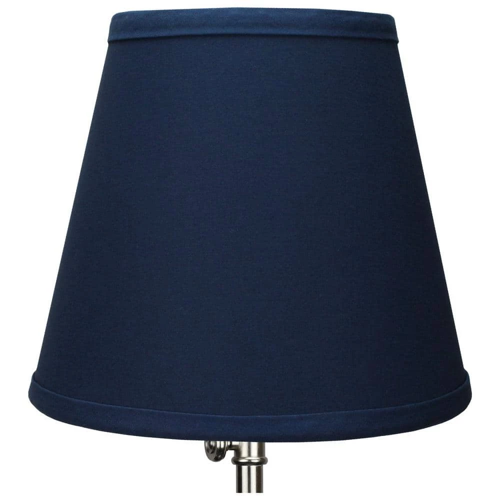5 in. Top Diameter x 9 in. Bottom Diameter x 7 in. Slant Linen Navy Blue Empire Lamp Shade by FenchelShades.com 4 5 in. Top Diameter x 9 in. Bottom Diameter x 7 in. Slant Linen Navy Blue Empire Lamp Shade by FenchelShades.com - Image 2