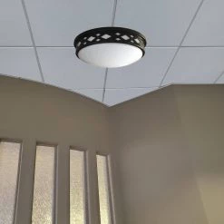 LED Diamond Lattice 10 in. 1-Light 4000K Bronze Flush Mount by AMAX LIGHTING -AMAX LIGHTING Shop bronze amax lighting flush mount lights led jr001db 4f 1000