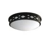 LED Diamond Lattice 10 in. 1-Light 4000K Bronze Flush Mount by AMAX LIGHTING -AMAX LIGHTING Shop bronze amax lighting flush mount lights led jr001db 64 1000