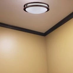 JR 17 in. 1-Light Bronze LED Flush Mount Light 4000K by AMAX LIGHTING 7 JR 17 in. 1-Light Bronze LED Flush Mount Light 4000K by AMAX LIGHTING -AMAX LIGHTING Shop bronze amax lighting flush mount lights led jr003lbz 4f 1000