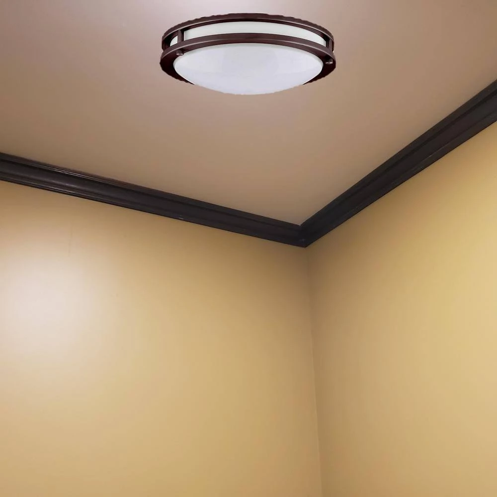 JR 17 in. 1-Light Bronze LED Flush Mount Light 4000K by AMAX LIGHTING 5 JR 17 in. 1-Light Bronze LED Flush Mount Light 4000K by AMAX LIGHTING - Image 3