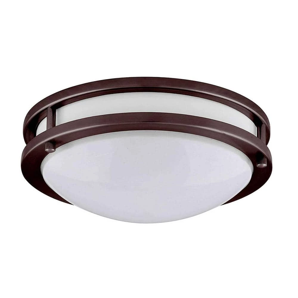 JR 17 in. 1-Light Bronze LED Flush Mount Light 4000K by AMAX LIGHTING 3 JR 17 in. 1-Light Bronze LED Flush Mount Light 4000K by AMAX LIGHTING