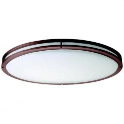 JR 32 in. 1-Light 4000K Bronze LED Flush Mount by AMAX LIGHTING