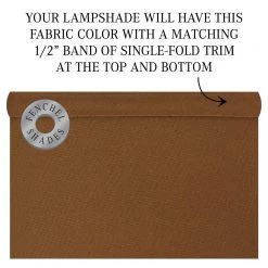 Fenchel Shades 14 in. Top Diameter x 15 in. Bottom Diameter x 15 in. Slant, Empire Lamp Shade - Linen Earth by FenchelShades.com -AMAX LIGHTING Shop brown tan brass fenchelshades com lamp shades 14 15 15 wbr l ear 44 1000