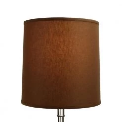 Fenchel Shades 14 in. Top Diameter x 15 in. Bottom Diameter x 15 in. Slant, Empire Lamp Shade - Linen Earth by FenchelShades.com -AMAX LIGHTING Shop brown tan brass fenchelshades com lamp shades 14 15 15 wbr l ear 4f 1000