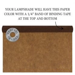 Fenchel Shades 14 in. Top Diameter x 15 in. Bottom Diameter x 15 in. Slant, Empire Lamp Shade - Paper Oiled Kraft by FenchelShades.com -AMAX LIGHTING Shop brown tan brass fenchelshades com lamp shades 14 15 15 wbr p oil 44 1000