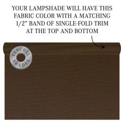 11 in. Top Diameter x 17 in. Bottom Diameter x 13 in. Slant Linen Coffee Empire Lamp Shade by FenchelShades.com -AMAX LIGHTING Shop brown tan nickel fenchelshades com lamp shades 11 17 13 w l cof 44 1000