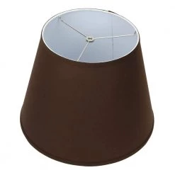 11 in. Top Diameter x 17 in. Bottom Diameter x 13 in. Slant Linen Coffee Empire Lamp Shade by FenchelShades.com