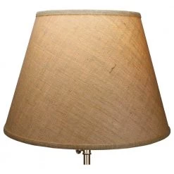 11 in. Top Diameter x 18 in. Bottom Diameter x 13 in. Slant Burlap Natural Empire Lamp Shade by FenchelShades.com -AMAX LIGHTING Shop brown tan nickel fenchelshades com lamp shades 11 18 13 w b nat 4f 1000