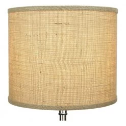 12 in. Top Diameter x 10 in. H x 12 in. Bottom Diameter Burlap Natural Drum Lamp Shade by FenchelShades.com -AMAX LIGHTING Shop brown tan nickel fenchelshades com lamp shades 12 12 10 w b nat 4f 1000
