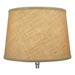 12 in. Top Diameter x 14 in. Bottom Diameter x 10 in. Burlap Natural Slant Empire Lamp Shade by FenchelShades.com -AMAX LIGHTING Shop brown tan nickel fenchelshades com lamp shades 12 14 10 w b nat 4f 1000