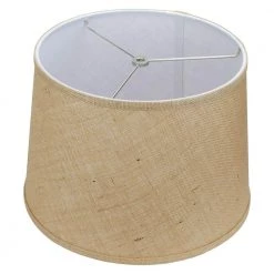 12 in. Top Diameter x 14 in. Bottom Diameter x 10 in. Burlap Natural Slant Empire Lamp Shade by FenchelShades.com