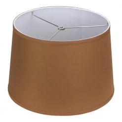 Fenchel Shades 13 in. Top Diameter x 15 in. Bottom Diameter x 10 in. Slant, Empire Lamp Shade - Linen Earth by FenchelShades.com