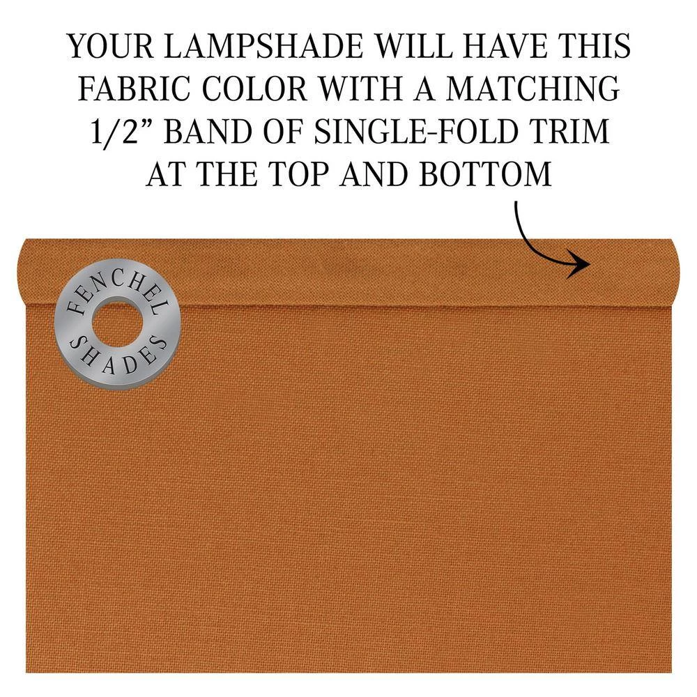 Fenchel Shades 14 in. Top Diameter x 14 in. Bottom Diameter x 7 in. Height, Drum Lamp Shade - Linen Gold by FenchelShades.com 7 Fenchel Shades 14 in. Top Diameter x 14 in. Bottom Diameter x 7 in. Height, Drum Lamp Shade - Linen Gold by FenchelShades.com - Image 5