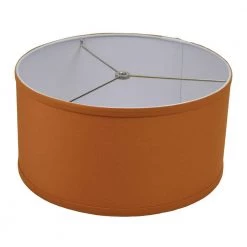 Fenchel Shades 14 in. Top Diameter x 14 in. Bottom Diameter x 7 in. Height, Drum Lamp Shade - Linen Gold by FenchelShades.com