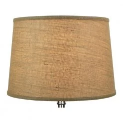 Fenchel Shades 14 in. Top Diameter x 16 in. Bottom Diameter x 11 in. Slant, Empire Lamp Shade - Burlap Natural by FenchelShades.com -AMAX LIGHTING Shop brown tan nickel fenchelshades com lamp shades 14 16 11 w b nat 4f 1000