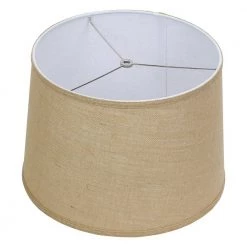 Fenchel Shades 14 in. Top Diameter x 16 in. Bottom Diameter x 11 in. Slant, Empire Lamp Shade - Burlap Natural by FenchelShades.com