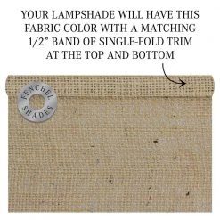 18 in. W x 11 in. H Burlap Natural/Nickel Hardware Drum Lamp Shade by FenchelShades.com -AMAX LIGHTING Shop brown tan nickel fenchelshades com lamp shades 18 18 11 w b nat 44 1000