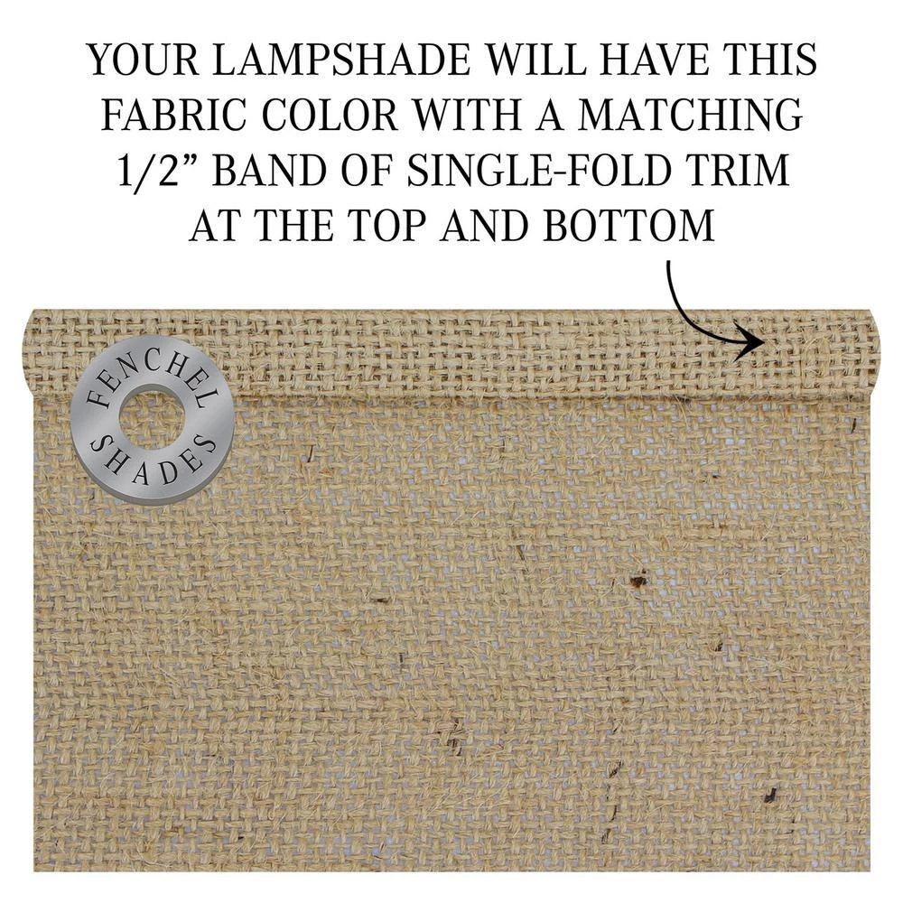 18 in. Top Diameter x 18 in. Bottom Diameter x 12 in. H Burlap Natural Drum Lamp Shade by FenchelShades.com 7 18 in. Top Diameter x 18 in. Bottom Diameter x 12 in. H Burlap Natural Drum Lamp Shade by FenchelShades.com - Image 5