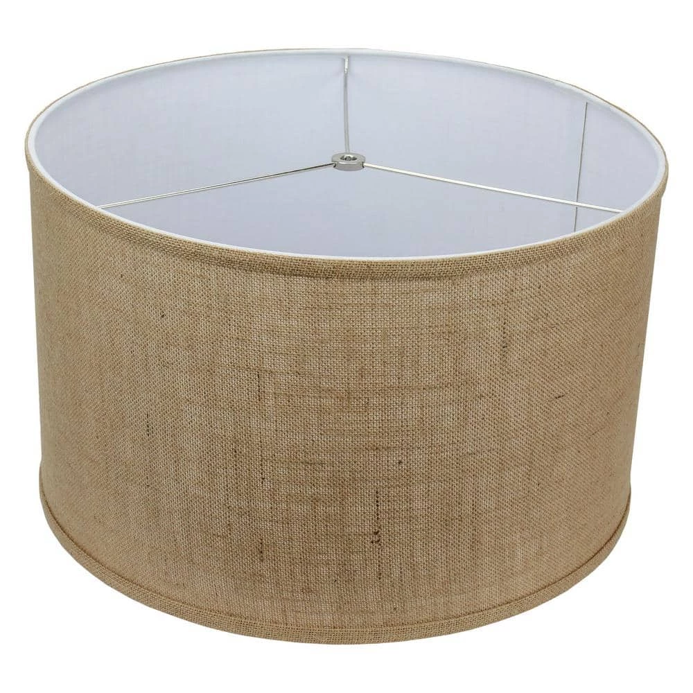 18 in. Top Diameter x 18 in. Bottom Diameter x 12 in. H Burlap Natural Drum Lamp Shade by FenchelShades.com 3 18 in. Top Diameter x 18 in. Bottom Diameter x 12 in. H Burlap Natural Drum Lamp Shade by FenchelShades.com