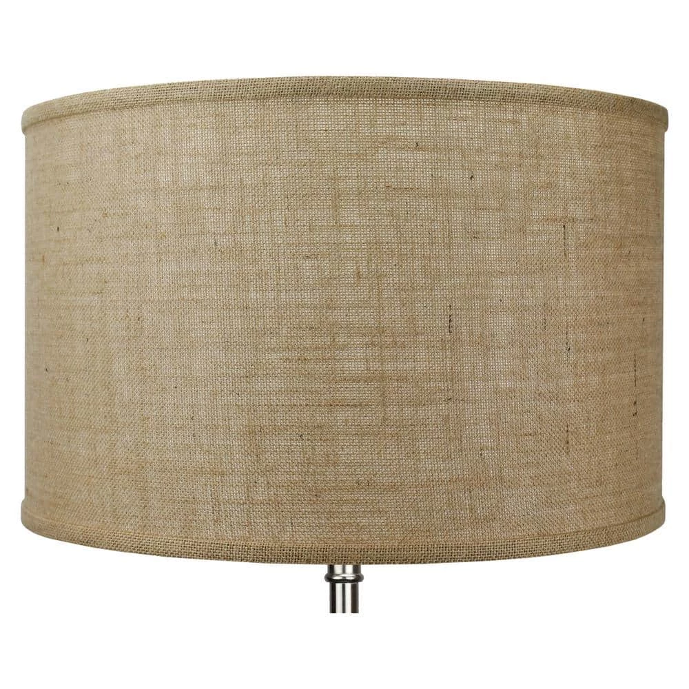 18 in. Top Diameter x 18 in. Bottom Diameter x 12 in. H Burlap Natural Drum Lamp Shade by FenchelShades.com 4 18 in. Top Diameter x 18 in. Bottom Diameter x 12 in. H Burlap Natural Drum Lamp Shade by FenchelShades.com - Image 2