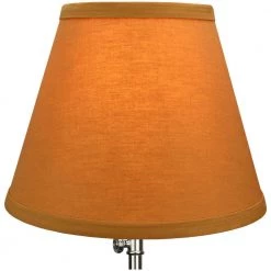 Fenchel Shades 5 in. Top Diameter x 9 in. Bottom Diameter x 7 in. Slant, Empire Lamp Shade - Linen Gold by FenchelShades.com -AMAX LIGHTING Shop brown tan nickel fenchelshades com lamp shades 5 9 7 b l gol 4f 1000