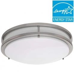 JR Brushed Nickel Indoor LED Flush Mount by AMAX LIGHTING 12 JR Brushed Nickel Indoor LED Flush Mount by AMAX LIGHTING -AMAX LIGHTING Shop brushed nickel amax lighting flush mount lights led jr001nkl 1d 1000