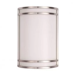 WS 9.875 in. 1-Light Brushed Nickel LED Wall Sconce by AMAX LIGHTING