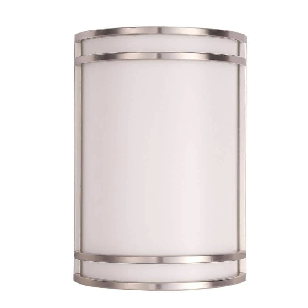 WS 9.875 in. 1-Light Brushed Nickel LED Wall Sconce by AMAX LIGHTING 1 WS 9.875 in. 1-Light Brushed Nickel LED Wall Sconce by AMAX LIGHTING