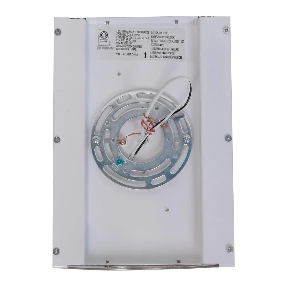 WS 9.875 in. 1-Light Brushed Nickel LED Wall Sconce by AMAX LIGHTING 2 WS 9.875 in. 1-Light Brushed Nickel LED Wall Sconce by AMAX LIGHTING - Image 2