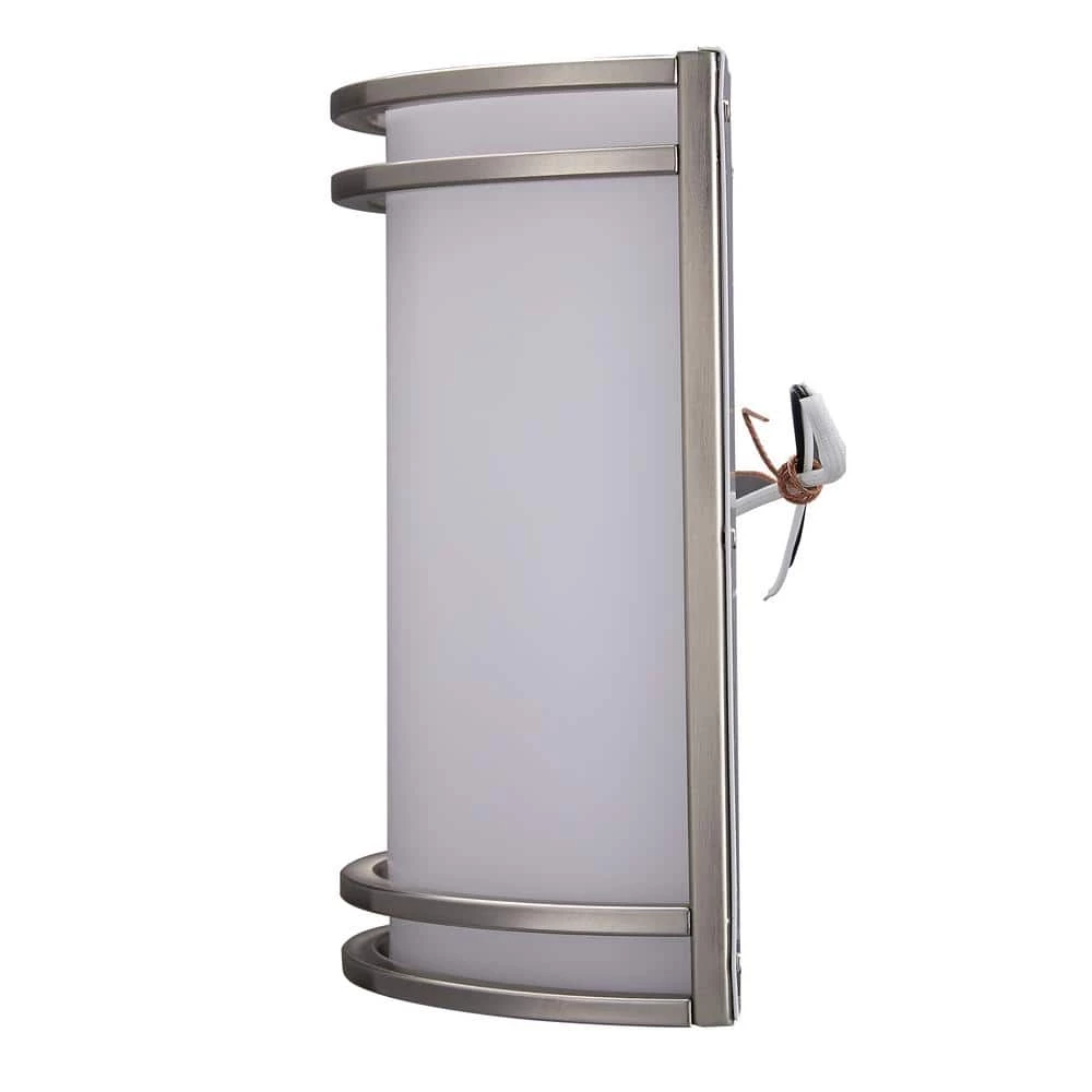 WS 9.875 in. 1-Light Brushed Nickel LED Wall Sconce by AMAX LIGHTING 3 WS 9.875 in. 1-Light Brushed Nickel LED Wall Sconce by AMAX LIGHTING - Image 3