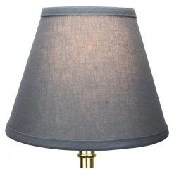 5 in. Top Diameter x 9 in. Bottom Diameter x 7 in. Slant Linen Graphite Empire Lamp Shade by FenchelShades.com -AMAX LIGHTING Shop gray brass fenchelshades com lamp shades 5 9 7 bbr l gra 4f 1000