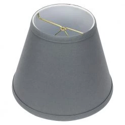 5 in. Top Diameter x 9 in. Bottom Diameter x 7 in. Slant Linen Graphite Empire Lamp Shade by FenchelShades.com