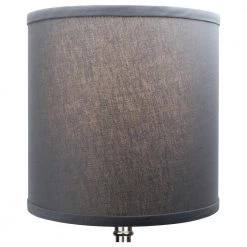 10 in. Top Diameter x 10 in. H x 10 in. Bottom Diameter Linen Graphite Drum Lamp Shade by FenchelShades.com -AMAX LIGHTING Shop gray nickel fenchelshades com lamp shades 10 10 10 w l gra 4f 1000