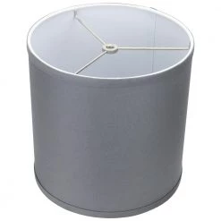 10 in. Top Diameter x 10 in. H x 10 in. Bottom Diameter Linen Graphite Drum Lamp Shade by FenchelShades.com