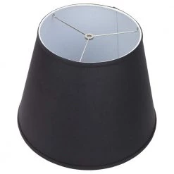 11 in. Top Diameter x 17 in. Bottom Diameter x 13 in. Slant Linen Charcoal Empire Lamp Shade by FenchelShades.com